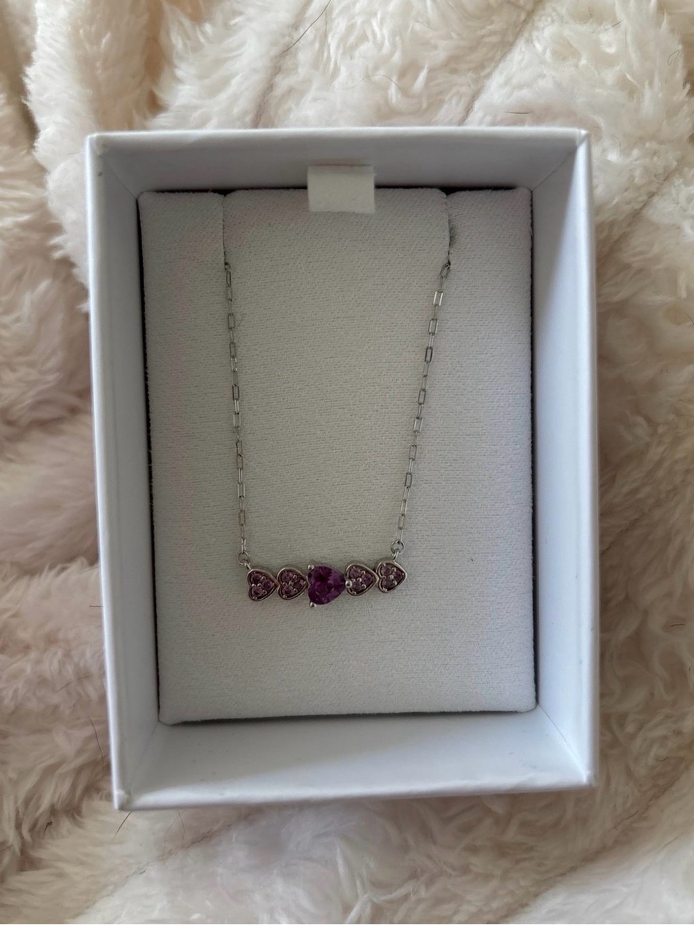 ryze heart bar necklace sterling silver plum perfect